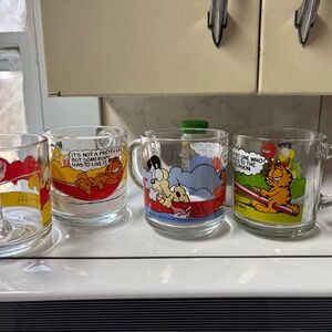 vintage 1978 garfield cups